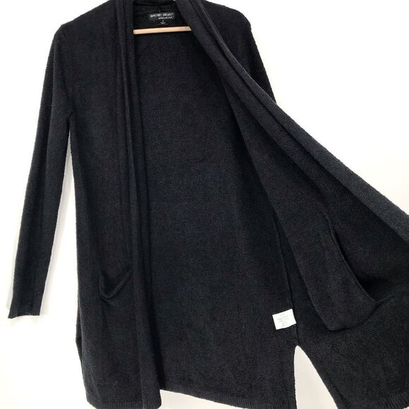 Barefoot Dreams Black Bamboo Chic Lite Cozy Ultra Soft Knit Cardigan Sweater - Picture 5 of 14